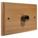 Scandic 1Gang 2Way Push on/Push off 1000W/VA Dimmer Switch on a Twin Plate in Beech with Bevelled Edge