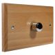 Scandic 1Gang 2Way Push on/Push off 1000W/VA Dimmer Switch on a Twin Plate in Beech with Bevelled Edge