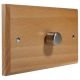 Scandic 1Gang 2Way Push on/Push off 1000W/VA Dimmer Switch on a Twin Plate in Beech with Bevelled Edge