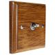 Classic Wood Satin Toggle Switch 1 Gang 2Way 10Amp in Medium Oak