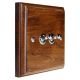 Classic Wood Polished Chrome Toggle Switch 2 Gang 2Way 10Amp in Medium Oak