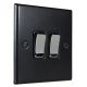 Matt Black 2G 2W 10A Polished  Rocker Switch