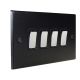 Matt Black 4G 2W 10A Polished  Rocker Switch