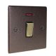 Accord Copper Bronze 1G 20A  D/P Antique Brass Rocker switch with neon