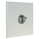 Matt White 1G 2W 20A Satin Stainless Toggle Switch