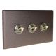 Accord Copper Bronze 3G 2Way 20A Toggle Switch with Antique Brass Toggle