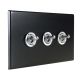 Matt Black 3G 2Way 20A Satin Stainless Toggle Switch