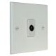 Matt White 1G TV Co-axial  isolated Socket