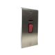 Accord Satin Stainless 45A D/P Vertical Cooker Switch with Neon