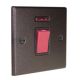 Accord Copper Bronze 45A DP Cooker Switch with Neon on a Single Plate 