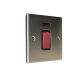 Accord Satin Stainless 45A D/P  Cooker Switch with Neon on a single plate