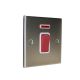 Accord Satin Stainless 45A D/P  Cooker Switch with Neon on a single plate