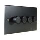 Matt Black 4G 2W 4 x 250W/VA Dimmer