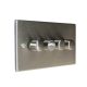 Accord satin Stainless 4G 2W 4 x 250W/VA Dimmer Switch