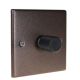 Accord Copper Bronze 1G 2W LED Dimmer Switch with Black Retro Knob