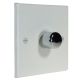 Matt White 1G 2W LED Dimmer Switch with Polished Dimmer cap.