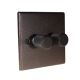 Accord Copper Bronze 2G 2W 2 x 400W/VA Dimmer Switch  with Matching Retro Knobs