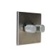 Accord Satin Stainless 2G 2W 400W/VA Dimmer Switch with matching Retro Knob