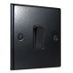 Matt Black 1 Gang 2 Way 10 Amp Rocker Switch