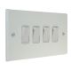 Matt White 4G 2W 10A White Rocker Switch 