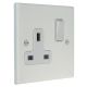 Matt White 1G 13A White Switched Socket 