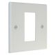 Matt White 1 G Single Plate supplied with grid to accept single clip in module  