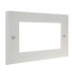 Matt White 4G Twin Plate supplied with grid to accept  single or double clip in modules 