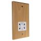 Scandic 110/240 Dual Voltage Shaver Socket in Beech with Bevelled Edge