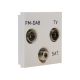 Triplex Module (TV/FM/SAT) White