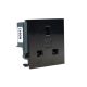 13A Unswitched Socket Module Black