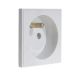 French/Belgian Euro Socket White