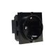 Schuko Socket Black