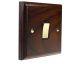 Classic 1Gang 20Amp Double Pole Rocker Switch in Dark Oak 