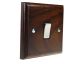 Classic 1Gang 20Amp Double Pole Rocker Switch in Dark Oak 