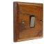 Classic 1Gang Double Pole 20Amp Rocker Switch in Medium Oak