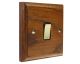 Classic 1Gang Double Pole 20Amp Rocker Switch in Medium Oak