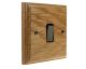 Classic 1Gang Double Pole 20Amp Rocker Switch in Solid Light Oak