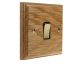 Classic 1Gang Double Pole 20Amp Rocker Switch in Solid Light Oak