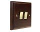 Classic 2Gang 2Way 10Amp Rocker switch in Dark Oak