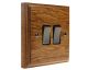 Classic 2Gang 2Way 10Amp Rocker Switch in Medium Oak