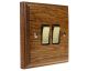 Classic 2Gang 2Way 10Amp Rocker Switch in Medium Oak