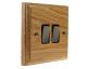 Classic 2Gang 2Way 10Amp Rocker Switch in Solid Light Oak