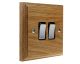 Classic 2Gang 2Way 10Amp Rocker Switch in Solid Light Oak