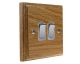 Classic 2Gang 2Way 10Amp Rocker Switch in Solid Light Oak