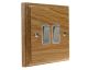 Classic 2gang 2Way 10Amp Rocker Switch in Solid Oak