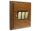 Classic 3Gang 2Way 10Amp Rocker Switch in Medium Oak