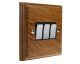 Classic 3Gang 2Way 10Amp Rocker Switch in Medium Oak