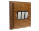 Classic 3Gang 2Way 10Amp Rocker Switch in Medium Oak