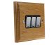 Classic 3Gang 2Way 10Amp Rocker Switch in Solid Light Oak