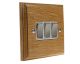 Classic 3Gang 2Way 10Amp Rocker Switch in Solid Oak